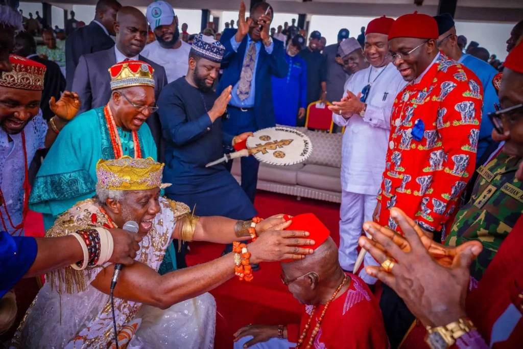 Anambra Traditional Rulers Confer 'Dike Si Mba' Title on President Tinubu