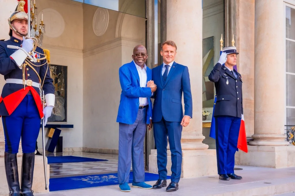 Details Of President Tinubu’s Meeting With President Macron In France