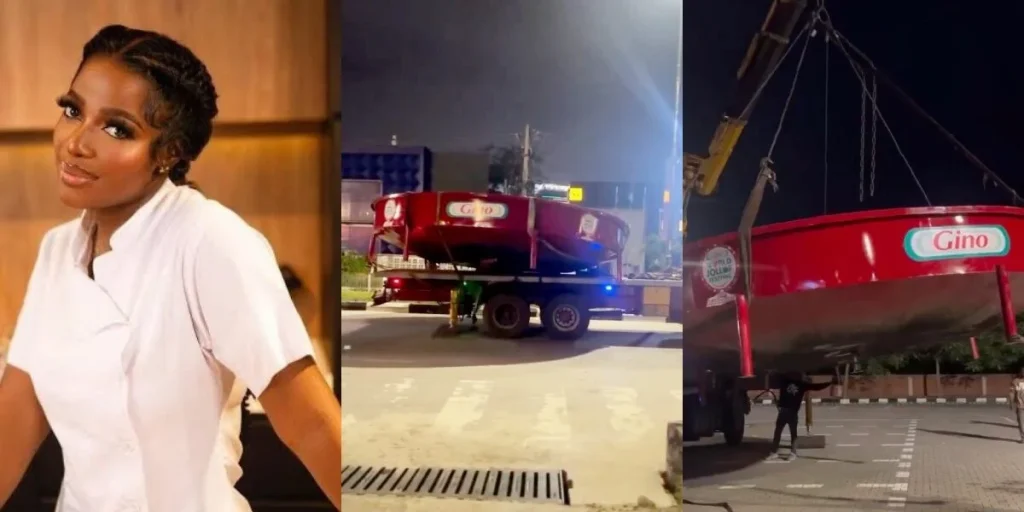 Hilda Baci’s Giant Pot Lands in Lagos Ahead of World’s Largest Jollof Rice Cook-Off
